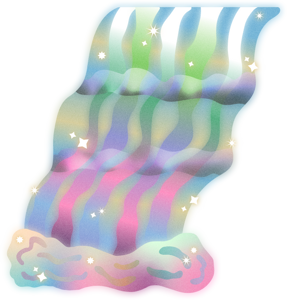 Dreamy Psychedelic Waterfall